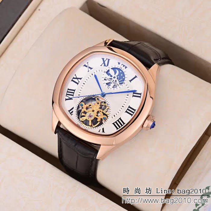 CARTIER卡地亞 熱賣經典休閒大飛輪 精品男士腕表  WSS2917